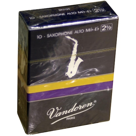 Vandoren Vandoren SR2125-U Alto Saxophone Traditional Reed - Strength No.2.5 SR2125-U
